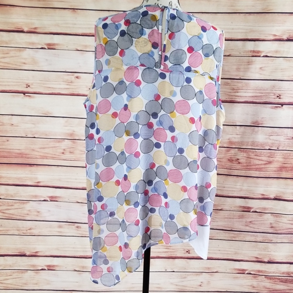 NWT Anne Klein polka dot layered Asymmetrical hem - Picture 4 of 8